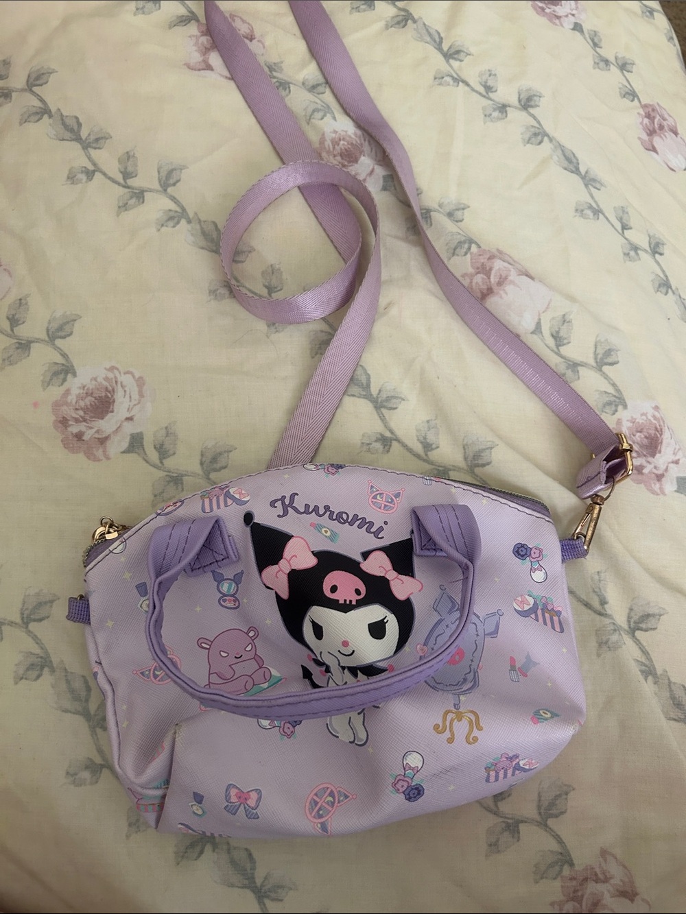 Kuromi Lavender Crossbody Bag